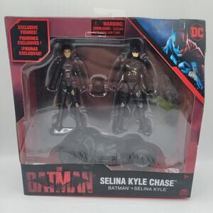 DC The Batman Selina Kyle Chase Action Figures with Batcycle Toy Set